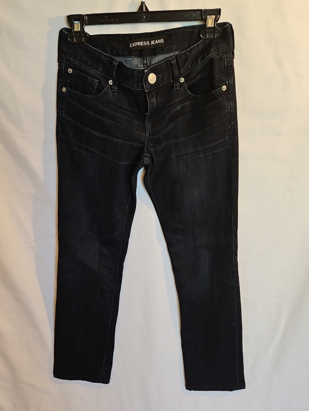 Express Women's Dark Indigo Skinny Stella-Low Rise Jeans